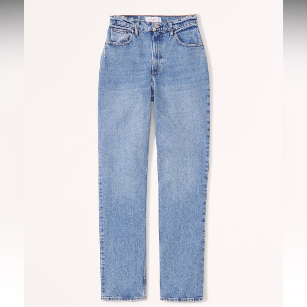 Abercrombie Curve Love Ultra High Rise 90s Slim Straight Jeans